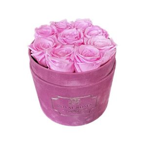 Średni Flower Box Różowy - Różowe Wieczne Róże