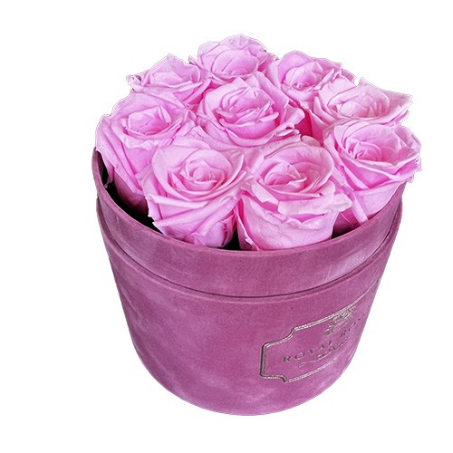 Średni Flower Box Różowy - Różowe Wieczne Róże