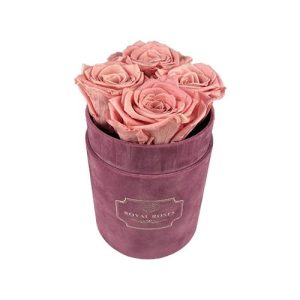 Flower Box Mały Różowy - Wieczne róże - Pudrowy róż