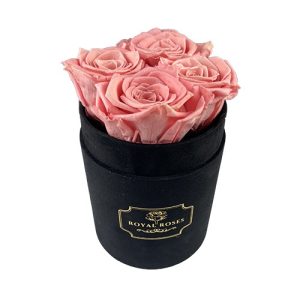 Flower Box Mini Mały - Pudrowy róż - wieczne róże