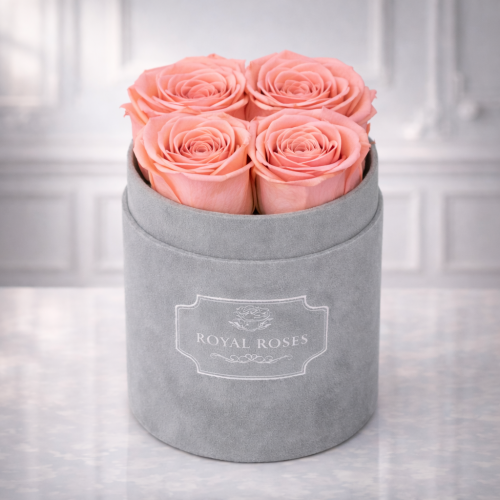 Flowerbox Szary Mały & Herbaciane Wieczne Róże