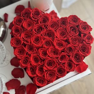 Wieczne róże w kształcie serca