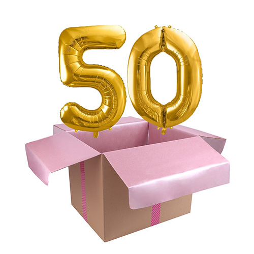 Balony na 50 urodziny z helem