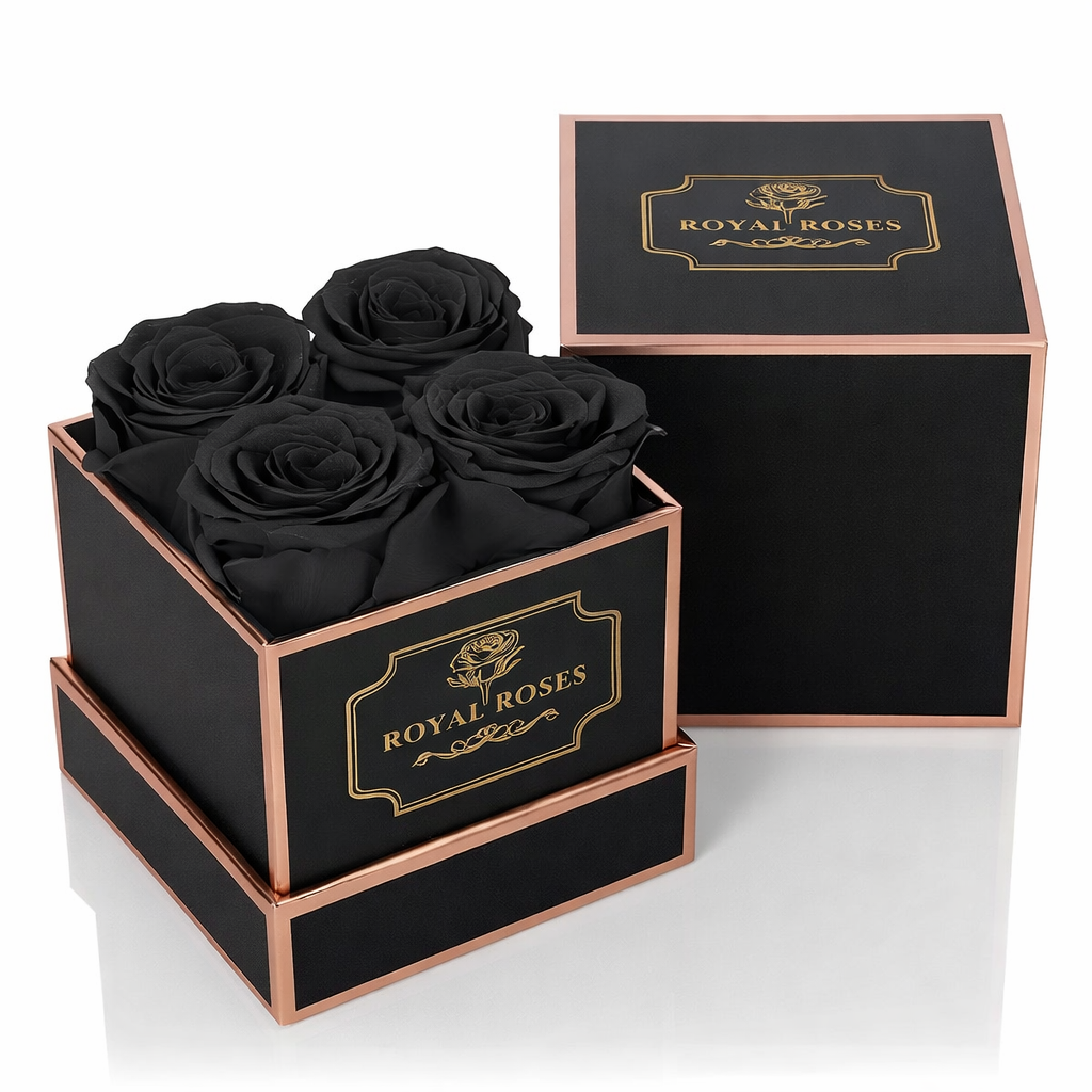 Flowerbox Kwadratowy & Czarne Wieczne Róże - obrazek 6