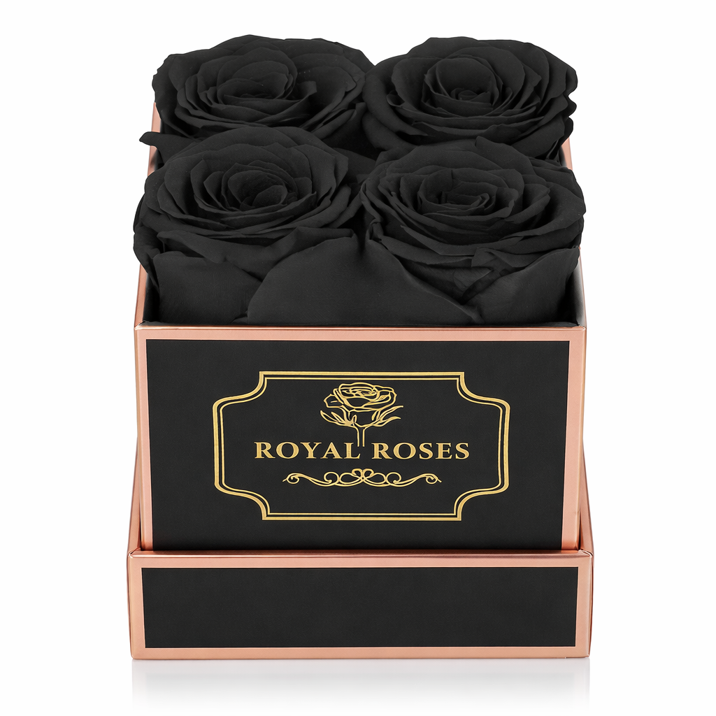 Flowerbox Kwadratowy & Czarne Wieczne Róże - obrazek 4